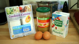 Ingrédients pour recette de rochers coco
