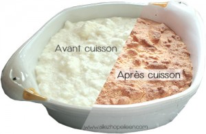 recette gateau magique à la vanille cuisson avant/après