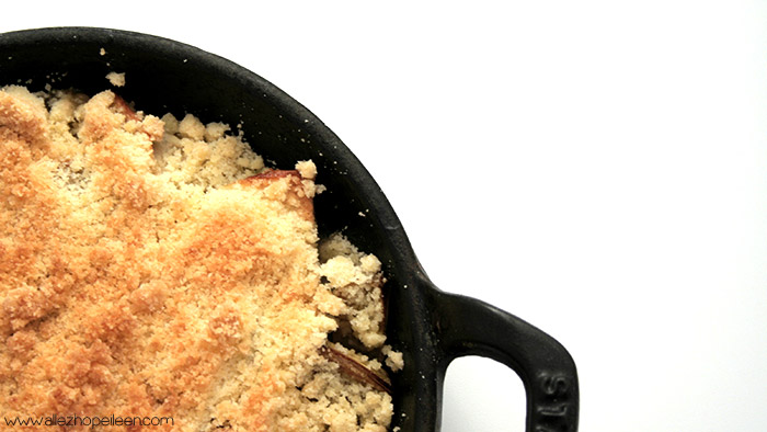 recette crumble pommes-rhubarbe