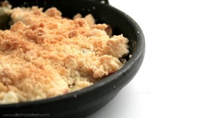 recette crumble pommes-rhubarbe