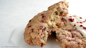 Recette cookies framboise chocola blanc comme Starbucks