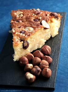 Recette gâteau moelleux poires noisettes