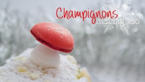 Recette champignon meringue deco buche
