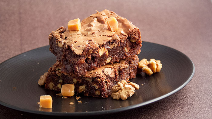Recette brownie caramel beurre sale noix