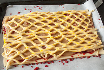 Recette grilles pomme framboise 