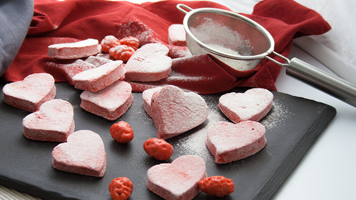 Recette guimauve framboise rose saint valentin