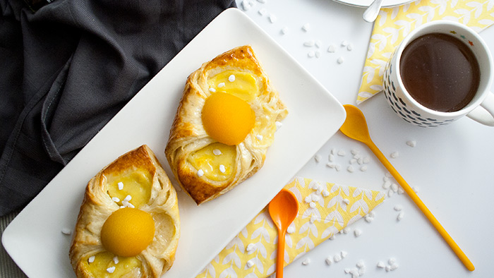Recette oranais croissants abricot pate levee feuilletee