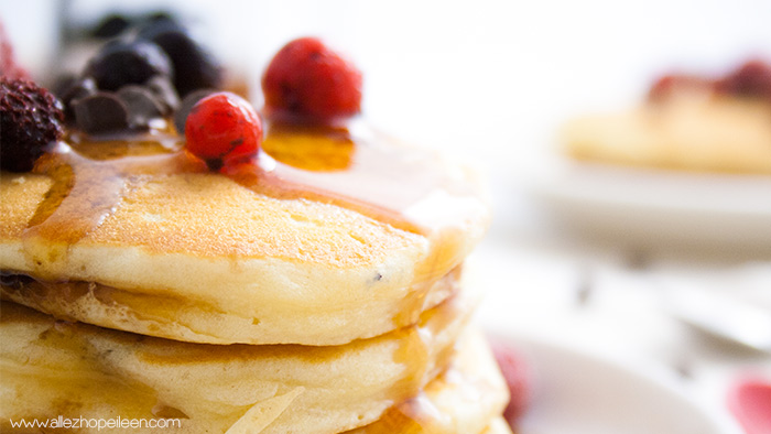 Recette pancakes fluffy aux pepites de chocolat