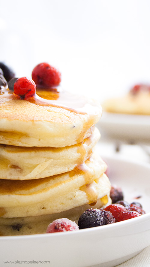 Recette pancakes fluffy aux pepites de chocolat