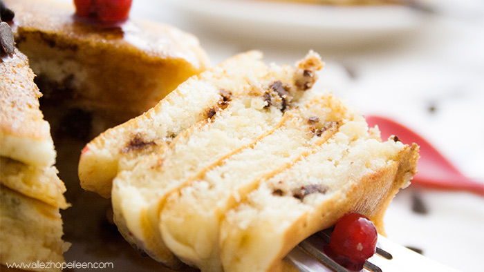 Recette pancakes fluffy aux pepites de chocolat