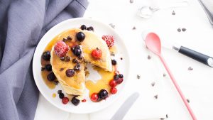 Recette pancakes fluffy aux pepites de chocolat