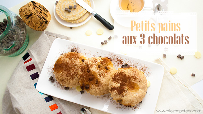 Recette petits pains aux trois chocolats