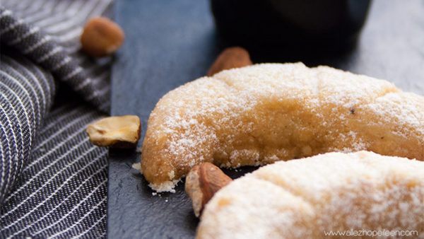 Recette croissants de lune - sables noisette