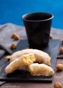 Recette croissants de lune - sables noisette