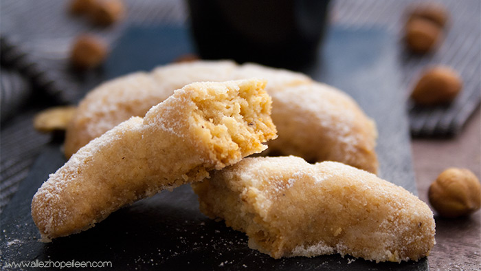 Recette croissants de lune - sables noisette