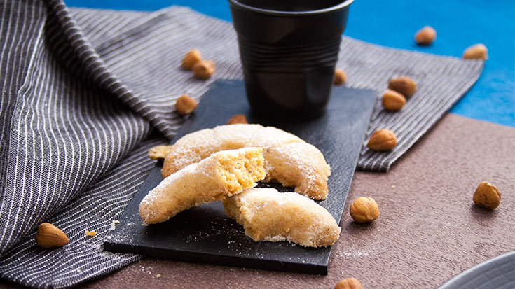 Recette croissants de lune - sables noisette