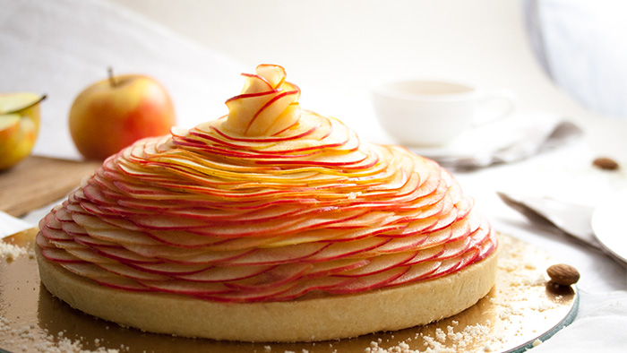 Recette inspiration tarte aux pommes Cedric Grolet